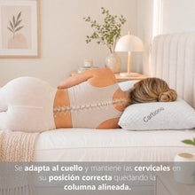 Cargar imagen en el visor de la galería, Almohada Viscoelástica de Carbono Perforado, Indeformable y Ergonómica- 90 cm Pack 2
