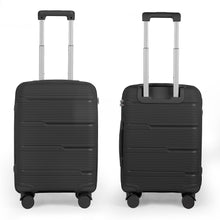 Cargar imagen en el visor de la galería, Juego de 4 Maletas de Viaje Neceser, Cabina, Mediana y Grande de Polipropileno- Negro