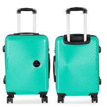 Cargar imagen en el visor de la galería, Maleta Círculos de Viaje Cabina, Mediana, Grande, rígida 100% ABS- Aguamarina