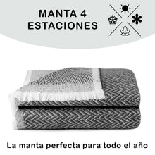 Cargar imagen en el visor de la galería, Manta o Colcha 4 Estaciones de Algodón- Negro