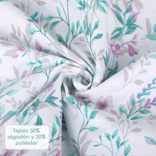 Cargar imagen en el visor de la galería, Juego Sábanas de Verano y Entretiempo 50% Algodón y 50% poliéster- Aguamarina