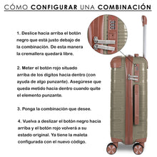 Cargar imagen en el visor de la galería, Maleta de Viaje de Cabina de Polipropileno, Ruedas Dobles 360º- Khaki Brown