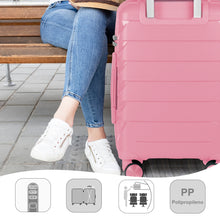 Cargar imagen en el visor de la galería, Maleta de Viaje de Cabina de Polipropileno, Resistente y Ruedas 360º- Rosa
