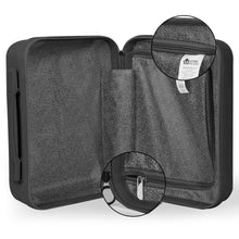 Cargar imagen en el visor de la galería, Juego de 4 Maletas de Viaje Neceser, Cabina, Mediana y Grande de Polipropileno- Negro