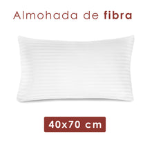 Cargar imagen en el visor de la galería, Almohada Ergonómica de Fibra Hueca Virgen Siliconada de Poliéster- 40x70cm