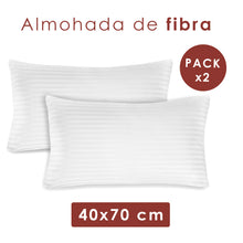 Cargar imagen en el visor de la galería, Almohada Ergonómica de Fibra Hueca Virgen Siliconada de Poliéster- 40x70cm