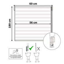 Cargar imagen en el visor de la galería, Estor Enrollable De Doble Capa, Noche y Día, Translúcido y Oscurecido Marron