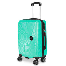 Cargar imagen en el visor de la galería, Maleta Círculos de Viaje Cabina, Mediana, Grande, rígida 100% ABS- Aguamarina