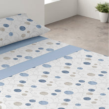 Cargar imagen en el visor de la galería, Juego de sábanas Coralina de 3 Piezas, Extra suave- Circulos Azul