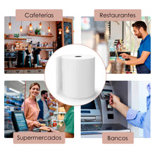 Cargar imagen en el visor de la galería, Rollo de Papel Térmico de 80x80x12mm Sin Bisphenol A para Impresora Térmica- 12 rollos
