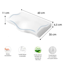 Cargar imagen en el visor de la galería, Almohada Cervical de Espuma Viscoelastica 60x35cm Antirronquidos