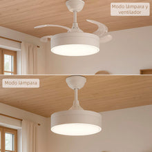 Cargar imagen en el visor de la galería, Ventilador de Techo con Luz LED 72W,Aspas Retráctiles y Motor DC