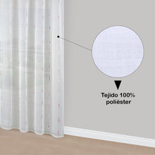 Cargar imagen en el visor de la galería, Cortinas Translúcidas Bordadas de un Visillo 2 Piezas- Lila