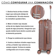 Cargar imagen en el visor de la galería, Maleta de Viaje de Cabina de Polipropileno, Ruedas Dobles 360º- Nude Pink