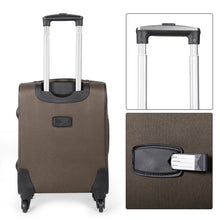 Cargar imagen en el visor de la galería, Juego de Maletas 3pcs Cabina, Mediana y Grande de Tela, Maleta Expandible- Marrón