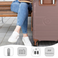 Cargar imagen en el visor de la galería, Maleta de Viaje de Cabina de Polipropileno, Ruedas Dobles 360º- Nude Pink