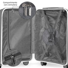 Cargar imagen en el visor de la galería, Juego de 4 Maletas de Viaje Neceser, Cabina, Mediana y Grande de Polipropileno- Hueso