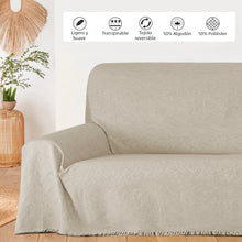 Cargar imagen en el visor de la galería, Colcha Plaid Multiusos, Jarapas para Sofá- Rayas Camel