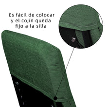 Cargar imagen en el visor de la galería, Cojín Tumbona Colchón 120x55x6cm . Ideal para Jardín, Piscina, Terraza- Verde