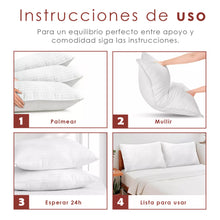 Cargar imagen en el visor de la galería, Almohada Ergonómica de Fibra Hueca Virgen Siliconada de Poliéster- 40x70cm