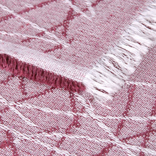 Cargar imagen en el visor de la galería, Colcha Plaid Multiusos, Jarapas para Sofá- Rayas Granate