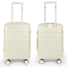 Cargar imagen en el visor de la galería, Maleta de Viaje de Cabina de Polipropileno, Resistente y Ruedas 360º- Hueso