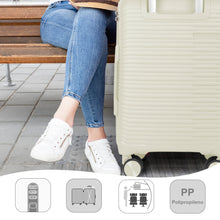 Cargar imagen en el visor de la galería, Juego de 2 Maletas de Viaje Cabina y Mediana- Hueso