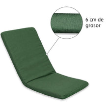 Cargar imagen en el visor de la galería, Cojín Tumbona Colchón 120x55x6cm . Ideal para Jardín, Piscina, Terraza- Verde