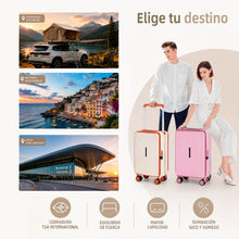 Cargar imagen en el visor de la galería, Maleta de Cabina 54x24x35cm de Polipropileno, Abertura Superior y Cerradura TSA - Hueso