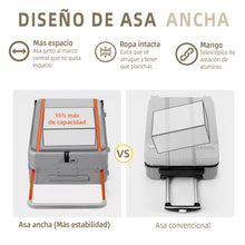 Cargar imagen en el visor de la galería, Maleta de Cabina 54x24x35cm de Polipropileno, Abertura Superior y Cerradura TSA - Hueso