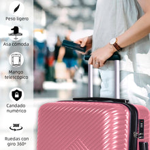 Cargar imagen en el visor de la galería, Maleta de Viaje Cabina, Mediana, Grande, rígida 100% de Polipropileno y ABS- Pink