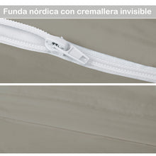 Cargar imagen en el visor de la galería, Juego de Funda Nórdica, 3 Piezas Cremallera Oculta - Círculos Marrón