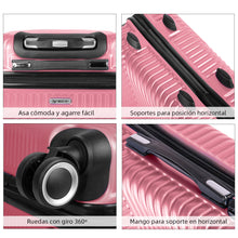 Cargar imagen en el visor de la galería, Maleta de Viaje Cabina, Mediana, Grande, rígida 100% de Polipropileno y ABS- Pink