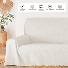 Cargar imagen en el visor de la galería, Colcha Plaid Multiusos, Jarapas para Sofá- Rayas Hueso