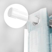 Cargar imagen en el visor de la galería, Barra de Cortina Fija con Soportes y Tapas de Plástico- Blanco