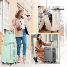 Cargar imagen en el visor de la galería, Maleta de Cabina con Neceser de Policarbonato y ABS con USB- Gris Oscuro