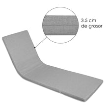 Cargar imagen en el visor de la galería, Cojín de Tumbona 180x50x3,5cm- Gris