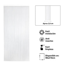Cargar imagen en el visor de la galería, Cortinas de tiras de PVC para Interior o Exterior. Medida 90x210- L4. Color Transparente