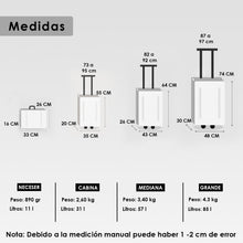 Cargar imagen en el visor de la galería, Juego de 4 Maletas de Viaje Neceser, Cabina, Mediana y Grande de Polipropileno- Nude Pink