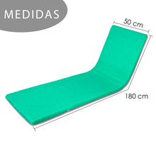 Cargar imagen en el visor de la galería, Cojín de Tumbona 180x50x3,5cm- Verde