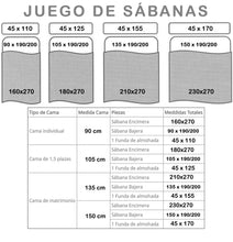 Cargar imagen en el visor de la galería, Juego Sábanas de Verano y Entretiempo 50% Algodón y 50% poliéster- Hojas Verde