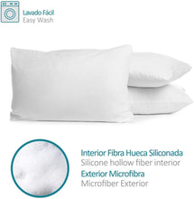 Cargar imagen en el visor de la galería, Almohada rellena de fibra hueca - 40 x 70 cm