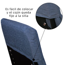 Cargar imagen en el visor de la galería, Cojín Tumbona Colchón 120x55x6cm . Ideal para Jardín, Piscina, Terraza- Azul
