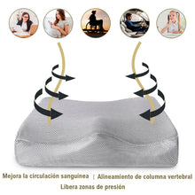 Cargar imagen en el visor de la galería, Cojín ortopédico Viscoelástico 42x43x8cm para Silla, Coche, Oficina.