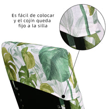 Cargar imagen en el visor de la galería, Cojín Tumbona Colchón 120x55x6cm . Ideal para Jardín, Piscina, Terraza- Hojas