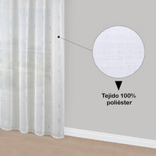 Cargar imagen en el visor de la galería, Cortinas Translúcidas Bordadas de un Visillo 2 Piezas- Camel