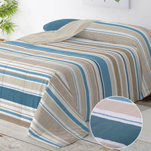 Cargar imagen en el visor de la galería, Edredón/Relleno Nórdico Estampado de Fibra Hueca 400 gr/m²- Rayas Azul