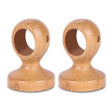 Cargar imagen en el visor de la galería, Pack de 2 Soportes Decorativos para Barra de Madera de Pared o Techo- Madera
