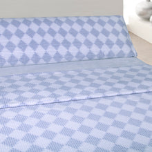 Cargar imagen en el visor de la galería, Juego de sábanas Coralina de 3 Piezas, Polar Térmica, Extra Suave - Rombo Azul