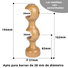 Cargar imagen en el visor de la galería, Pack de Dos Soportes de Madera para Barra Doble- Madera